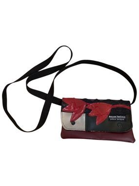 Atelier TriCycle Unique crossbody bag red black multicoloured recycled materials